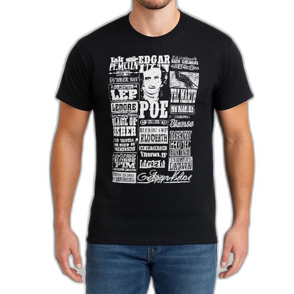 NEVERMORE Edgar Allan Poe Graphic T-Shirt | Size Small